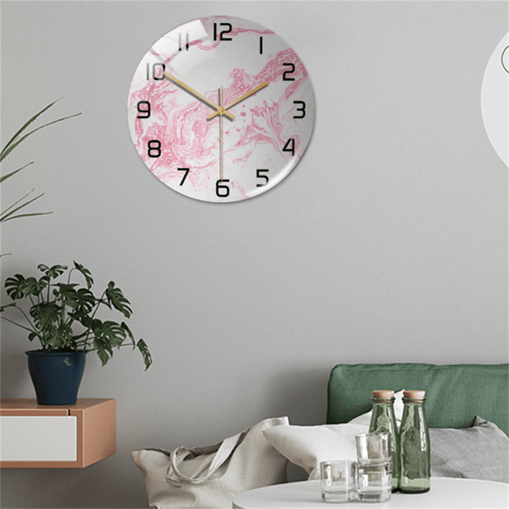 Lampa Stołowa Marmurowa LED z Zegarem – Smukły Design