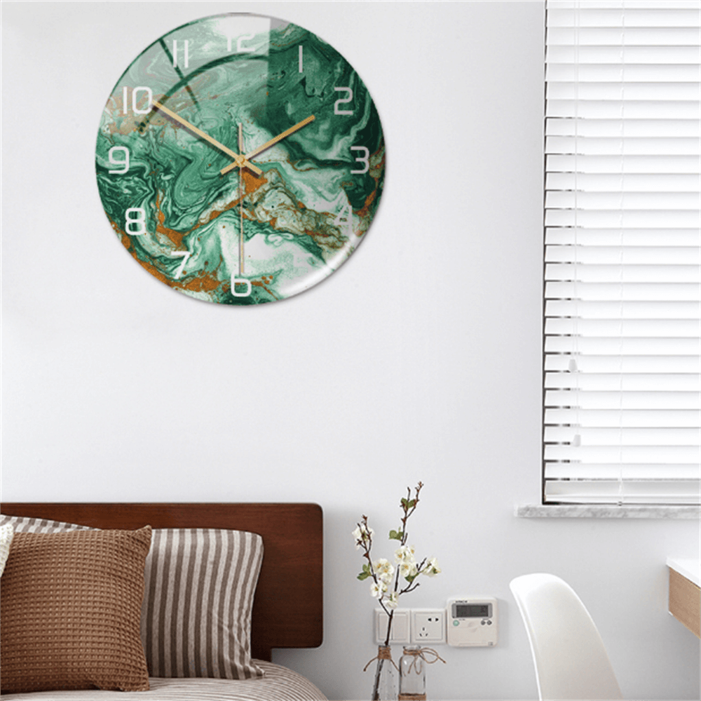 Lampa Stołowa Marmurowa LED z Zegarem – Smukły Design