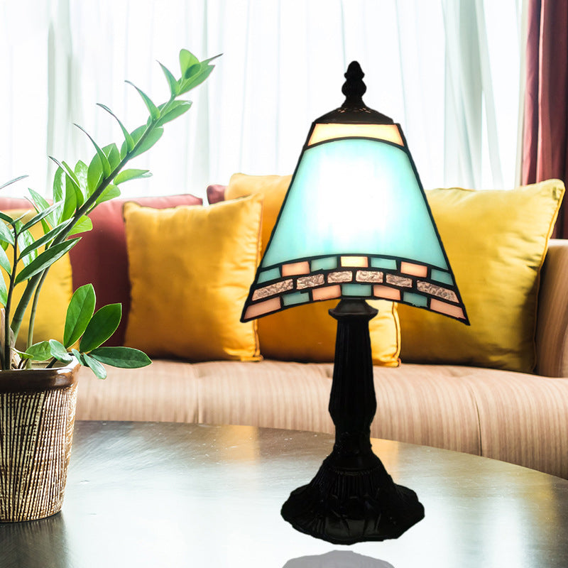 Lampa Stołowa Morska z Szklanym Kloszem – Idealna Nocna Lampka