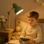 Lampa Stołowa Nordic z Drewnem i Regulacją – Nowoczesny Styl