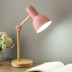 Lampa Stołowa Nordic z Drewnem i Regulacją – Nowoczesny Styl