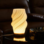 Lampa stołowa o rzeźbionym wzorze fal z zasilaniem USB