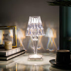 Lampa stołowa styl kryształowy z dotykowym sterowaniem eleganckie światło wall light