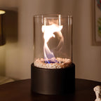Lampa Stołowa z Efektem Płomienia - Ciepły Blask Ambientowy