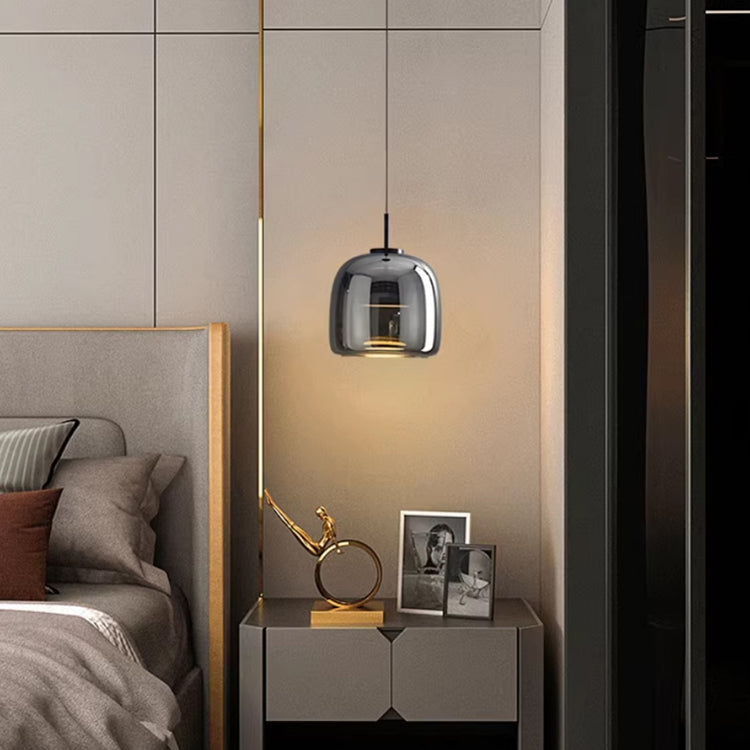 Lampa sufitowa wisząca czarne szkło styl nordycki nowoczesny dom