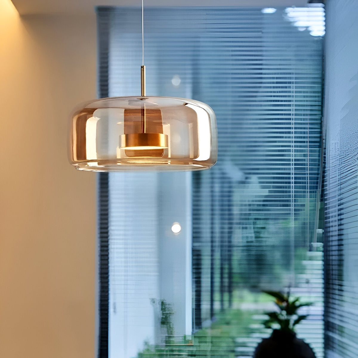 Lampa sufitowa wisząca LED retro z połowy wieku model