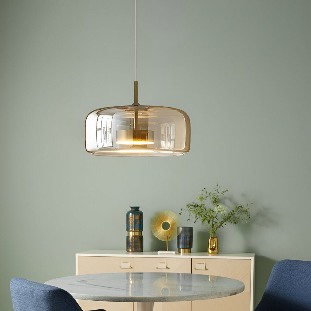 Lampa sufitowa wisząca LED retro z połowy wieku model