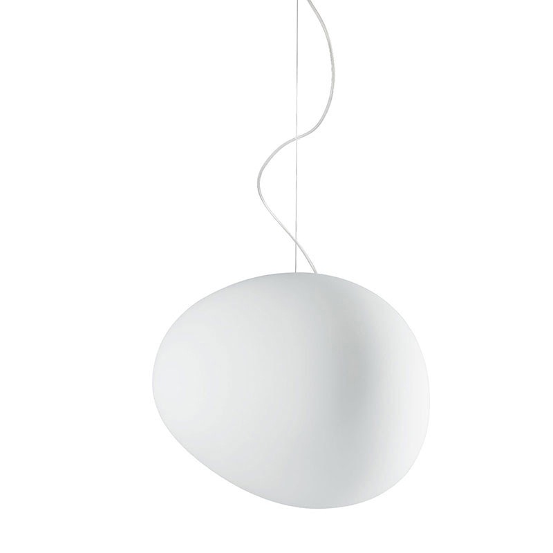 Lampa wisząca LumaVerde w organicznym kształcie, wykończenie jak dmuchane szkło, 4 rozmiary