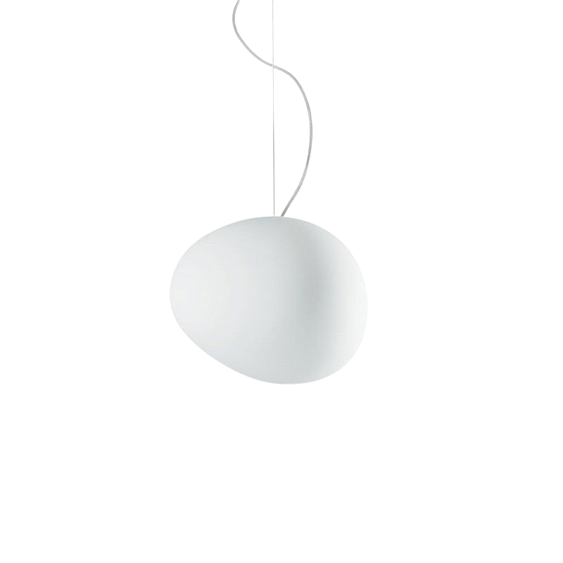 Lampa wisząca LumaVerde w organicznym kształcie, wykończenie jak dmuchane szkło, 4 rozmiary