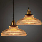 Lampa wisząca szklana - podłużna, ciepłe światło, 2 wersje