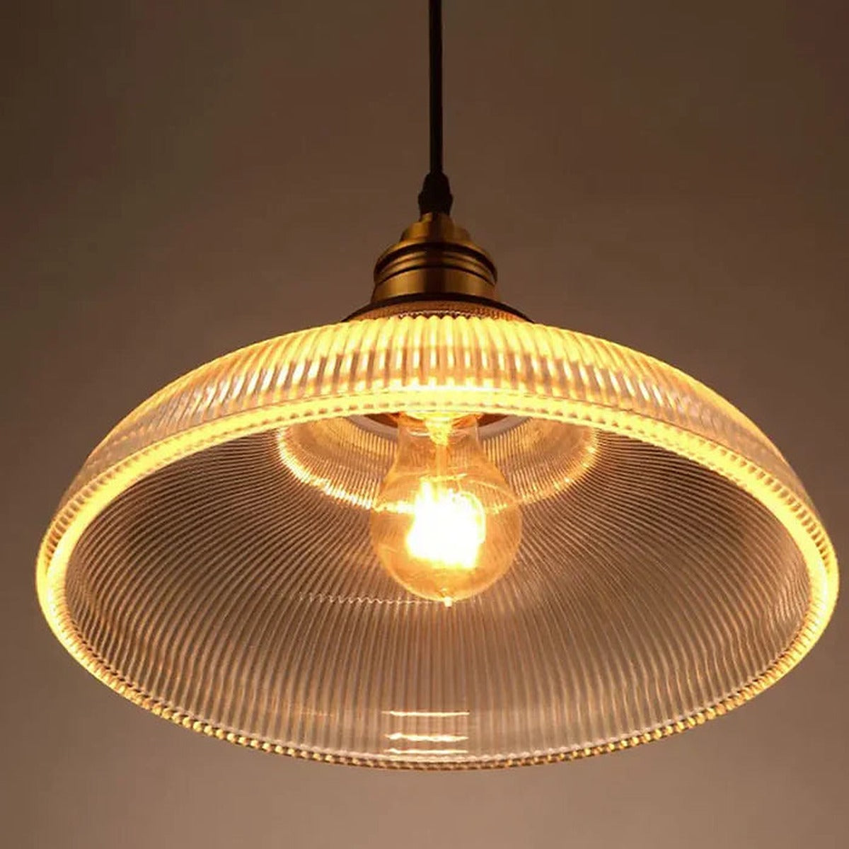 Lampa wisząca szklana - podłużna, ciepłe światło, 2 wersje