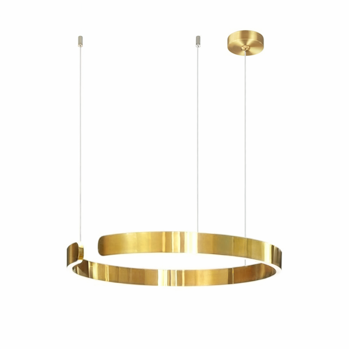 Lampa wisząca z pierścieniem LED do jadalni – nowoczesna oprawa sufitowa