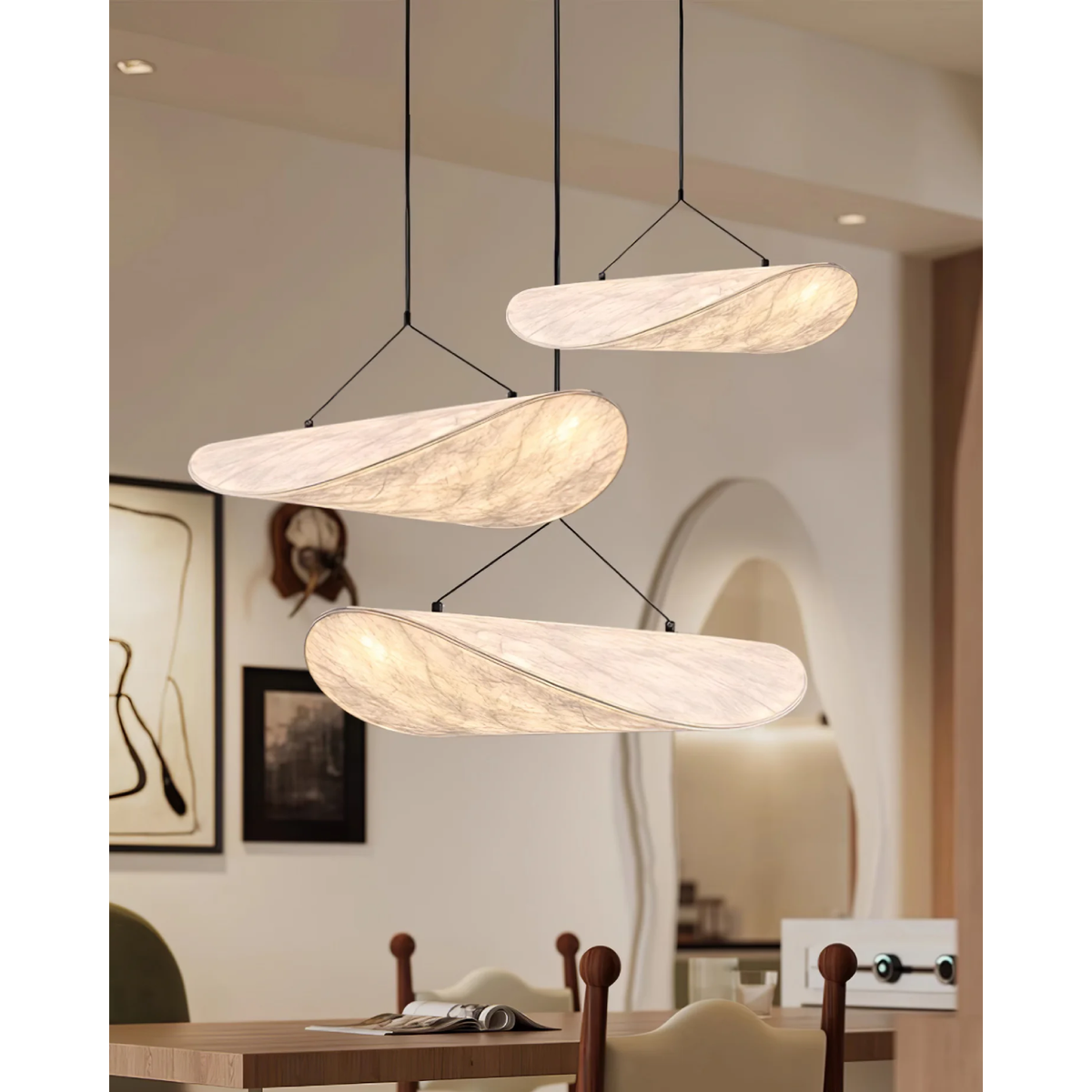 Lampa Wisząca do Salonu Sypialni i nad Stół z Teksturowanym Kloszem Minimalistycznym