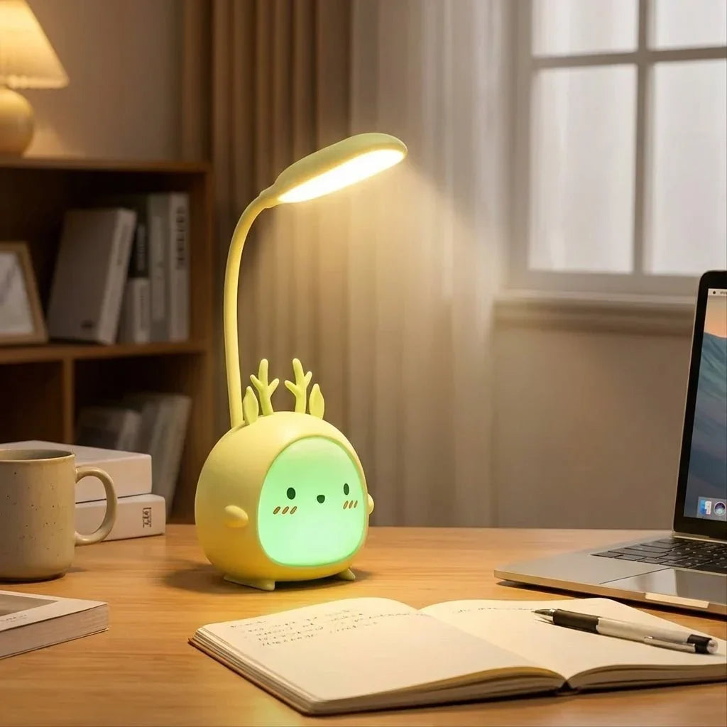 Lampka do czytania dla dzieci | Delikatne LED i elastyczna szyjka | Ładowana przez USB