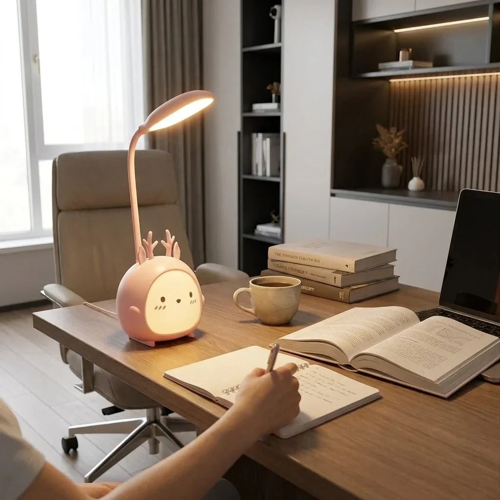 Lampka do czytania dla dzieci | Delikatne LED i elastyczna szyjka | Ładowana przez USB