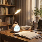 Lampka do czytania dla dzieci | Delikatne LED i elastyczna szyjka | Ładowana przez USB