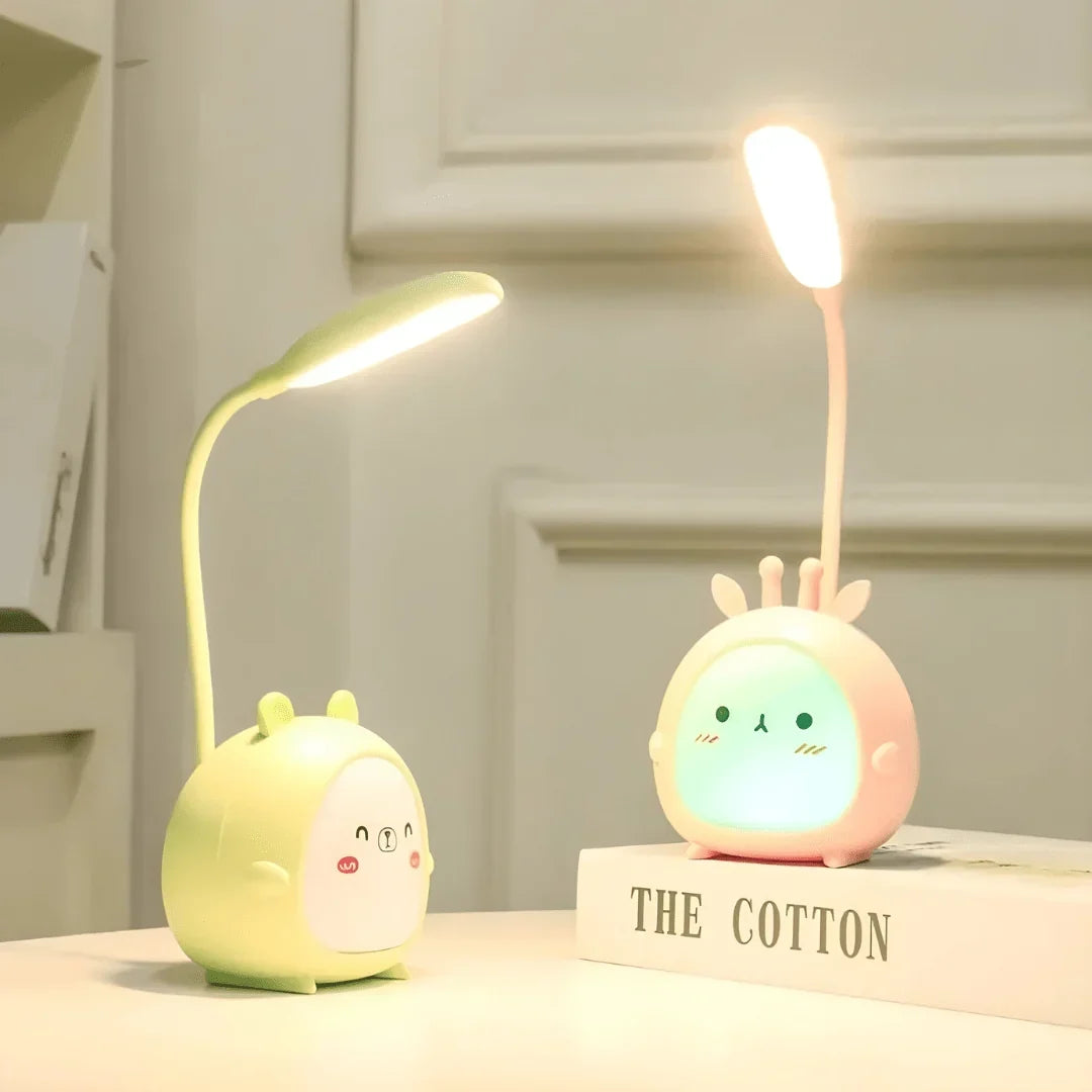 Lampka do czytania dla dzieci | Delikatne LED i elastyczna szyjka | Ładowana przez USB