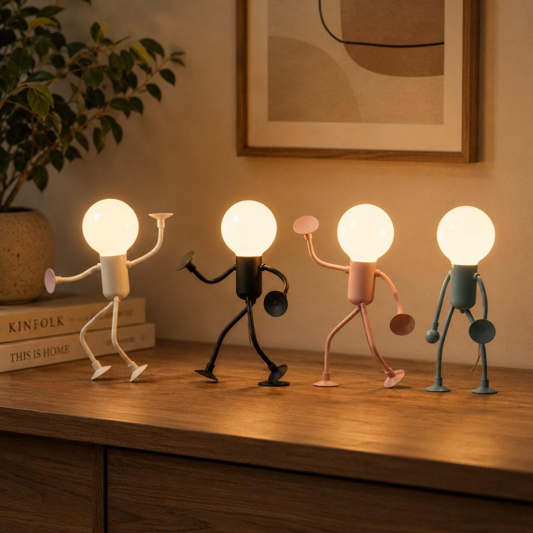 Lampka LED w kształcie figurki z przyssawkami