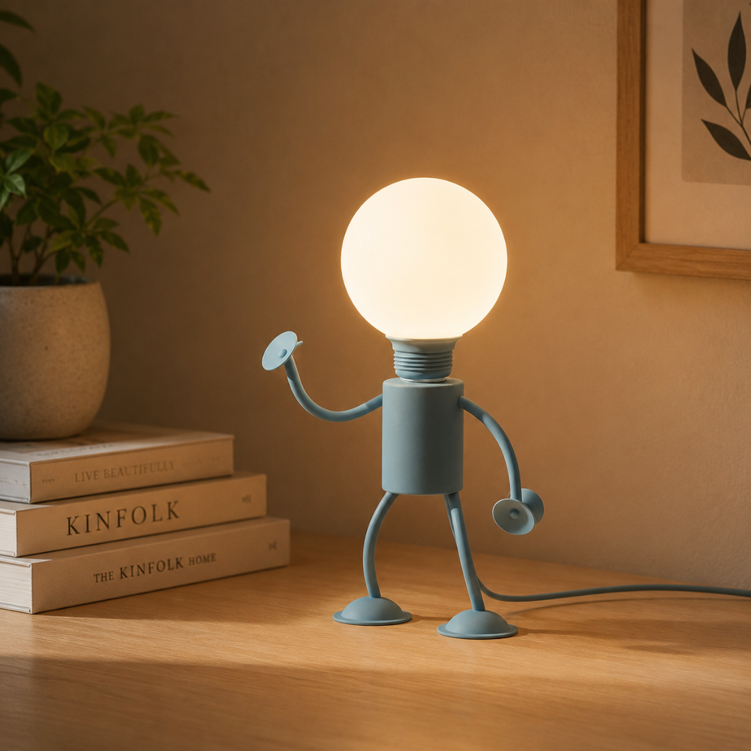 Lampka LED w kształcie figurki z przyssawkami