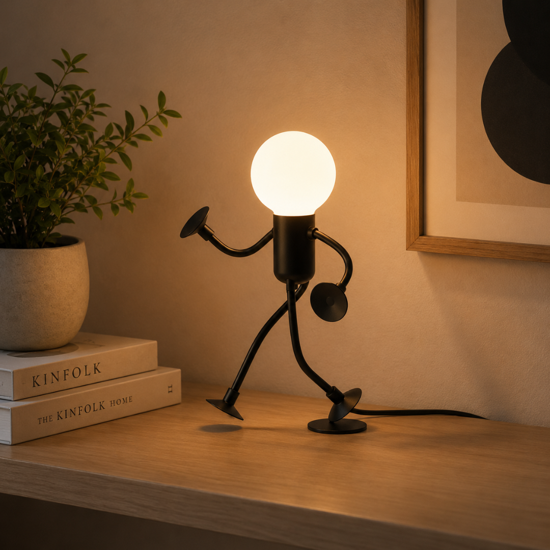 Lampka LED w kształcie figurki z przyssawkami