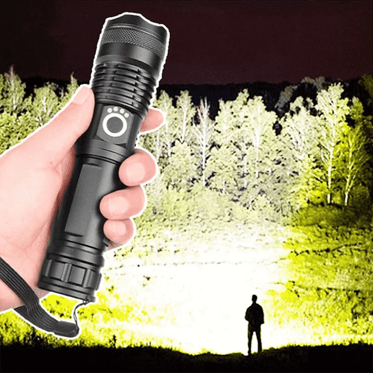 Latarka LED XHP50.2 - zoom, ładowanie USB, akumulator
