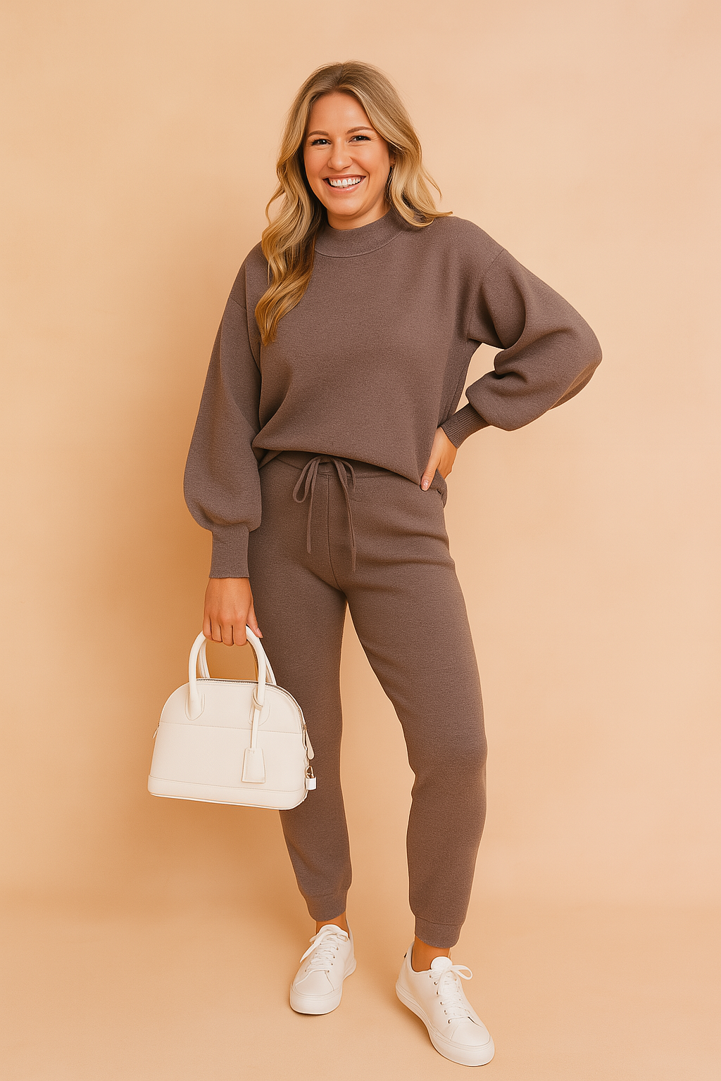 Leah | Minimalistyczny Dwuczęściowy Zestaw Damskiac