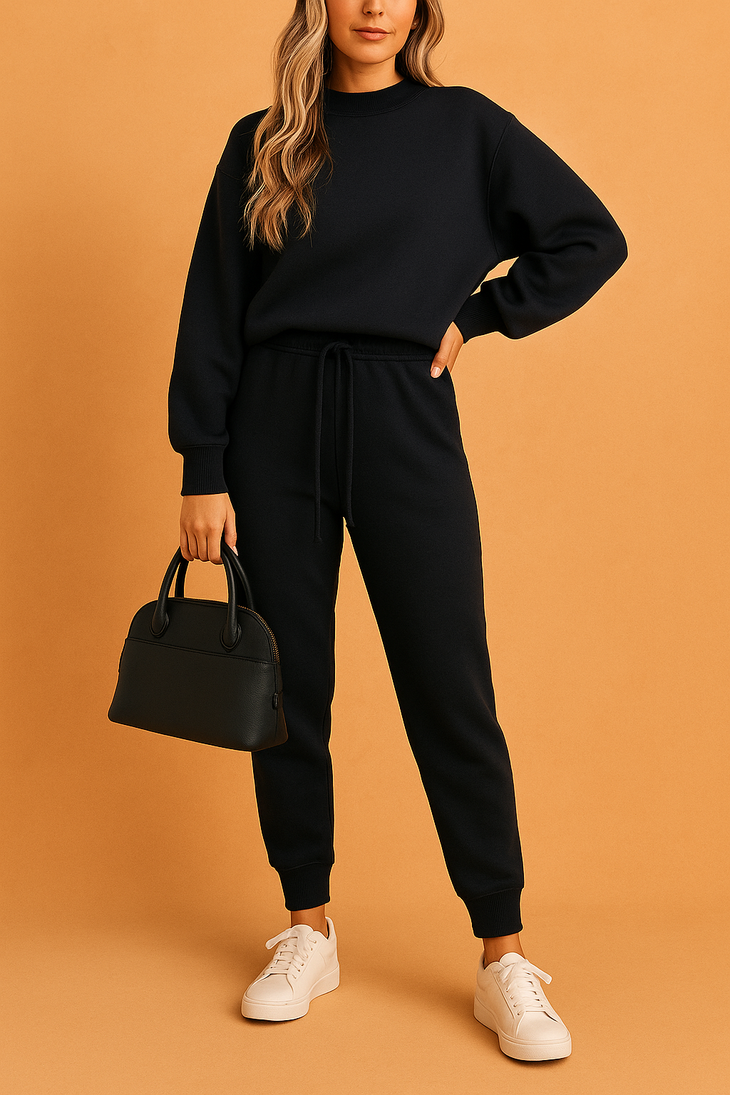 Leah | Minimalistyczny Dwuczęściowy Zestaw Damskiac