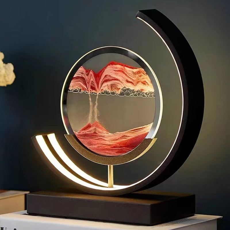 LED Ruchoma Piaskowa Lampa Stołowa Regulowane Oświetlenie