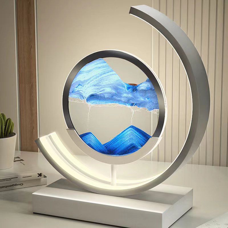 LED Ruchoma Piaskowa Lampa Stołowa Regulowane Oświetlenie