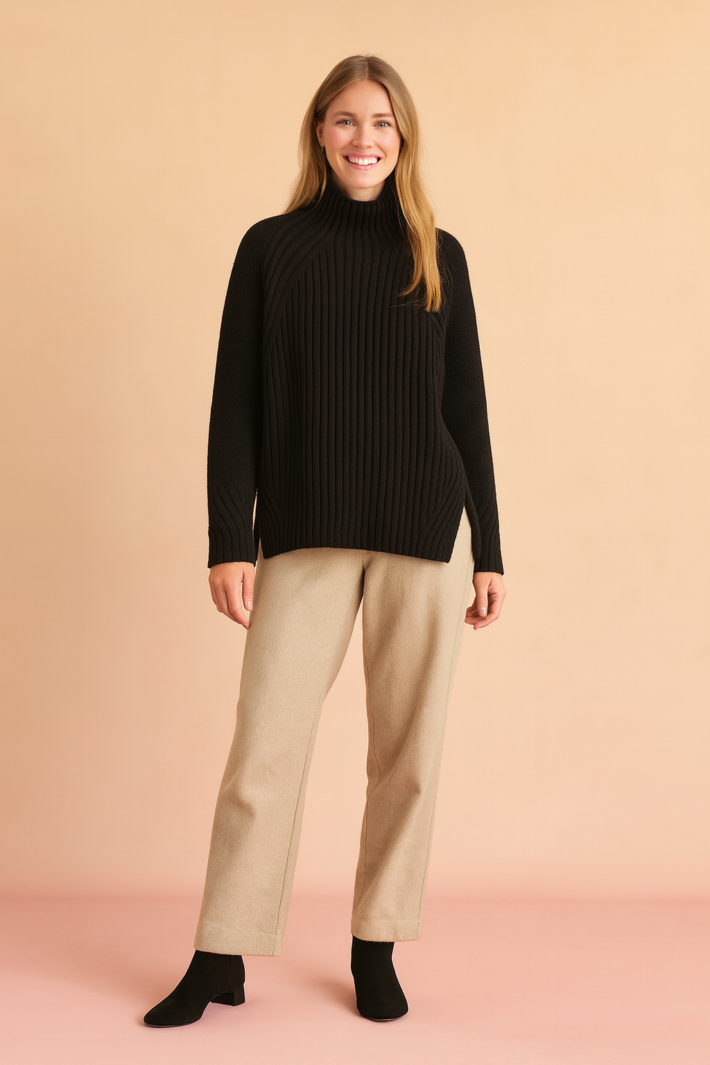 Lena | Sweter z wysokim kołnierzem