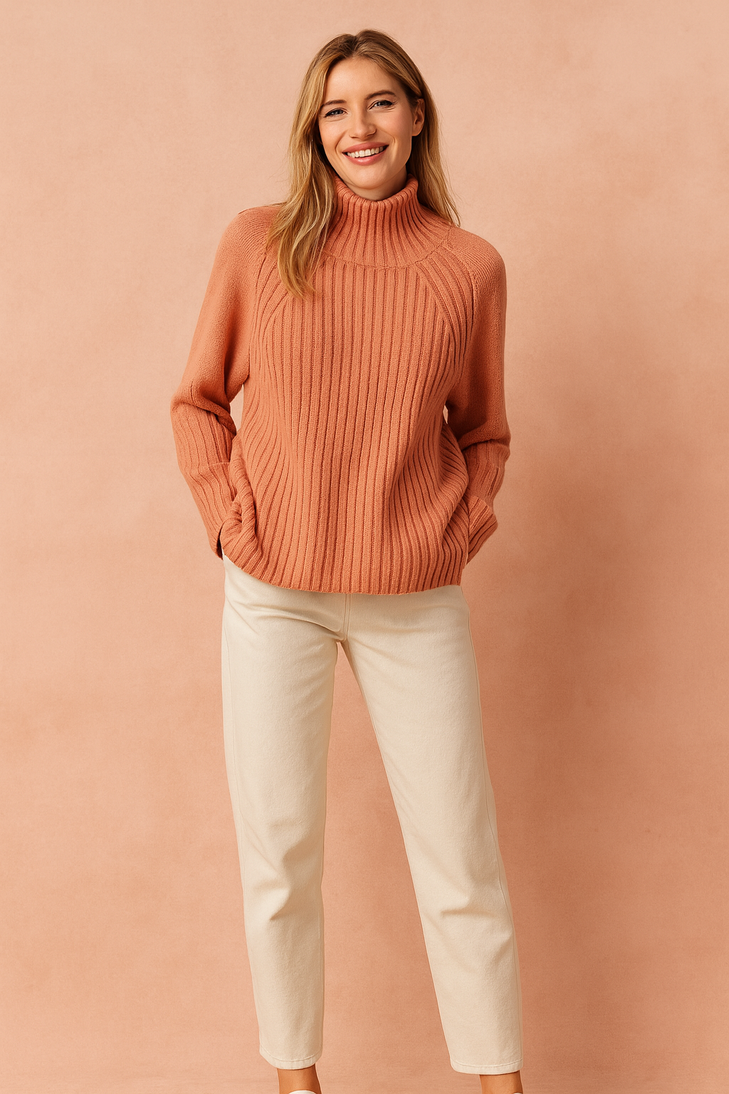 Lena | Sweter z wysokim kołnierzem