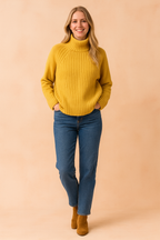 Lena | Sweter z wysokim kołnierzem