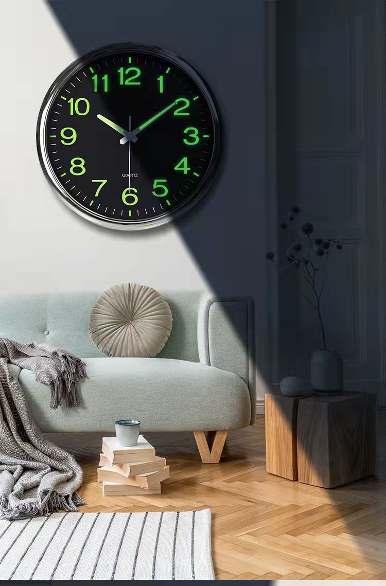 LightSilence – cichy zegar ścienny do klasy z oświetleniem LED 30 cm