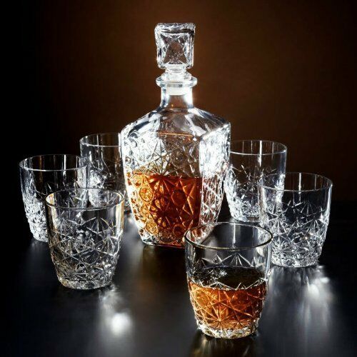 Luksusowa Karafka do Whisky z Eleganckimi Szklankami