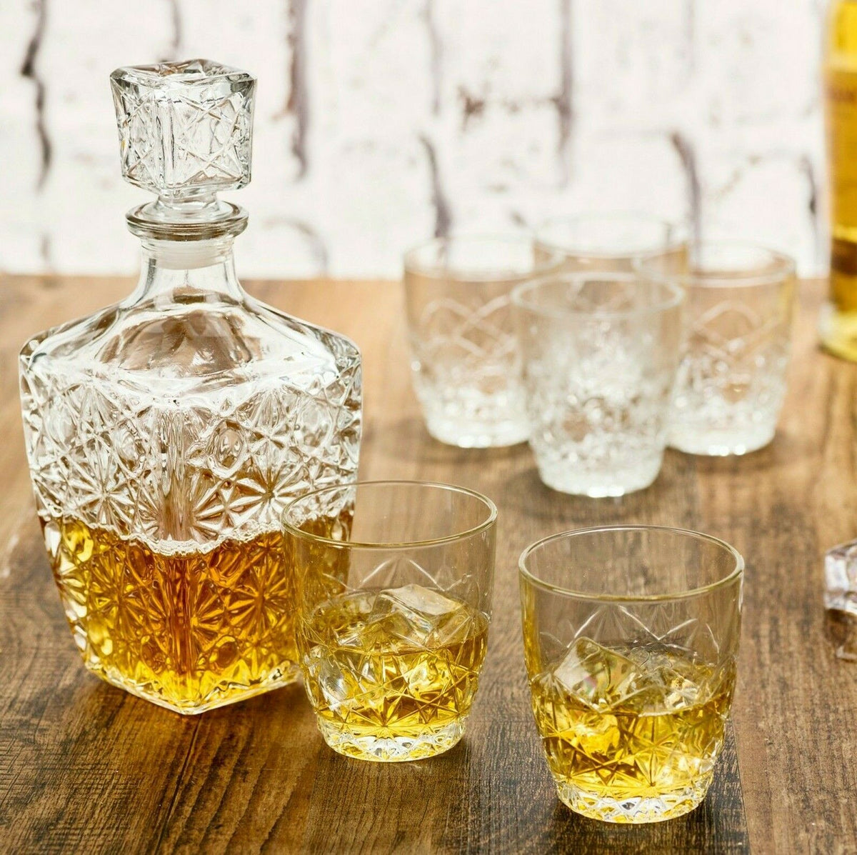Luksusowa Karafka do Whisky z Eleganckimi Szklankami