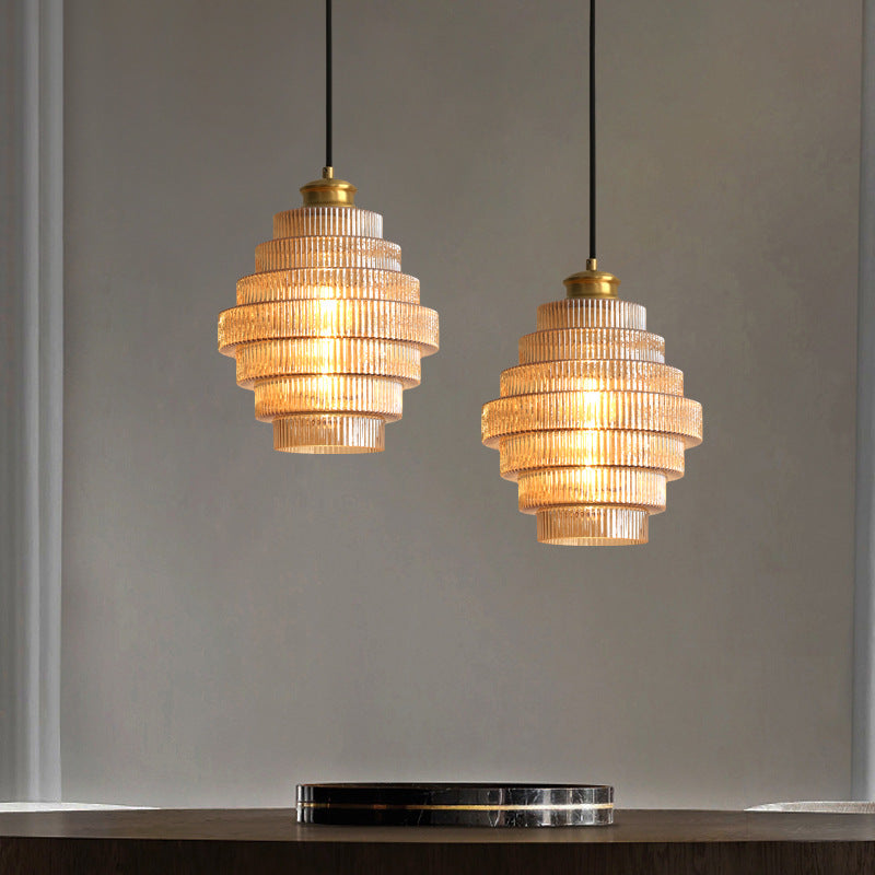 Luksusowa Lampa Wisząca Butelkowa – Elegancja w Mosiądzu