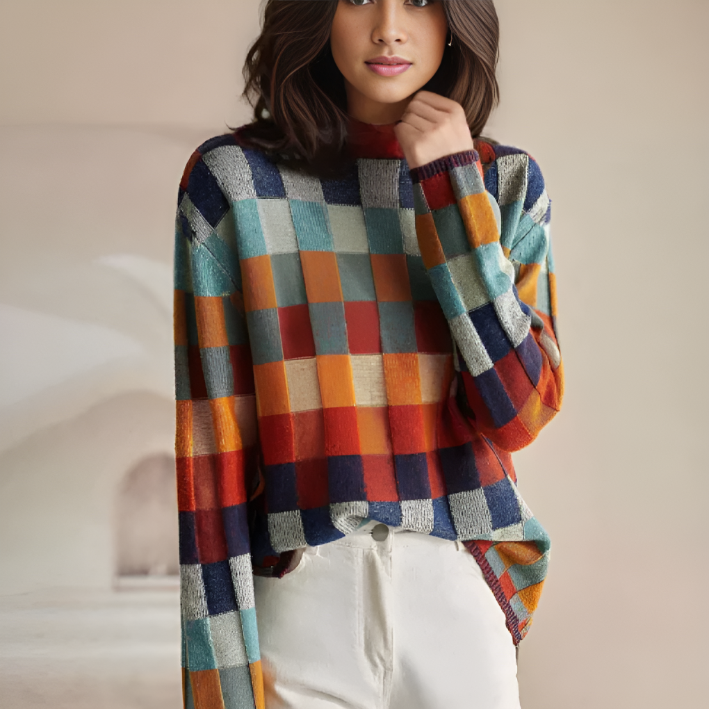 Sweter z golfem z cienkiej wełny