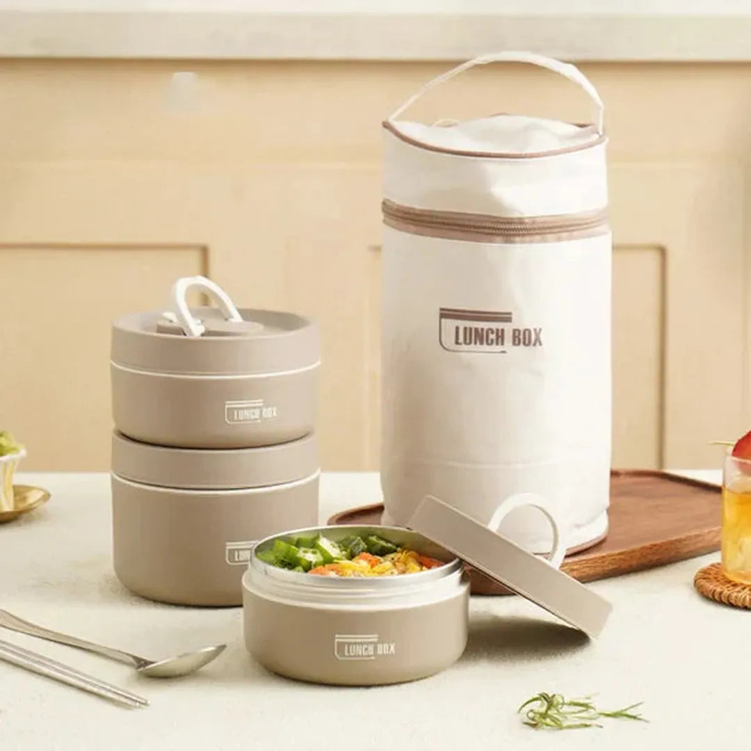 Lunchbox izolowany szczelny z uchwytem