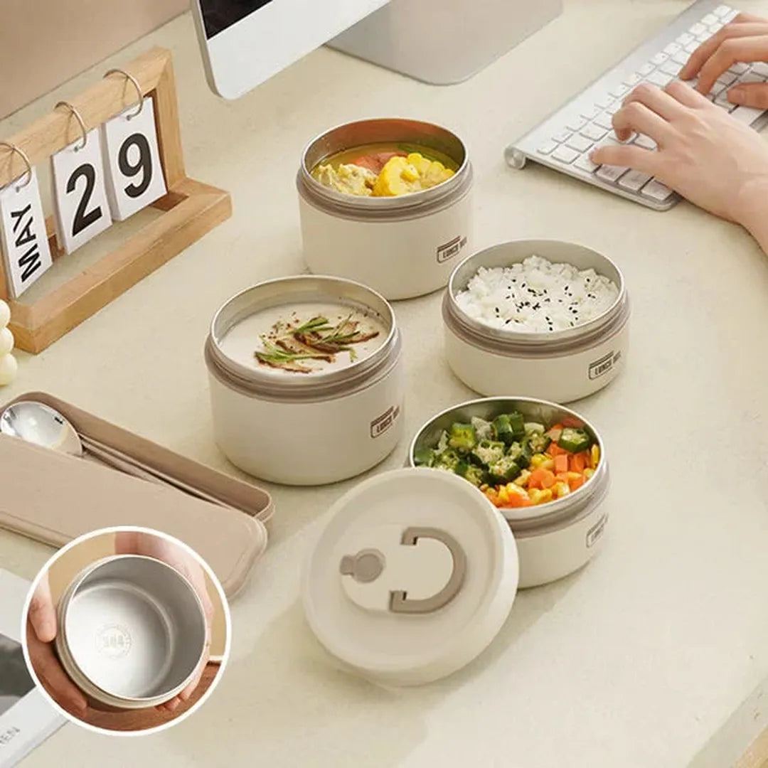Lunchbox izolowany szczelny z uchwytem
