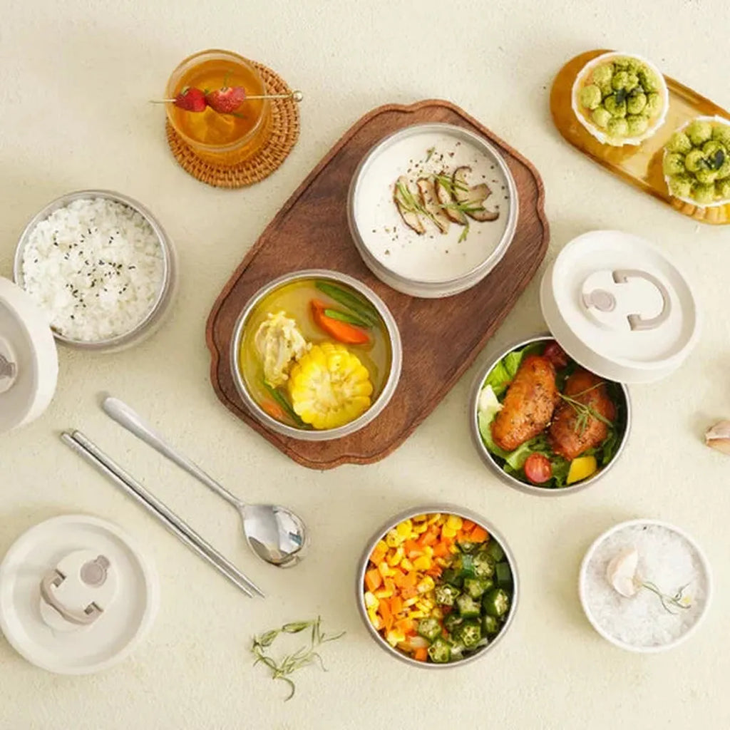 Lunchbox izolowany szczelny z uchwytem