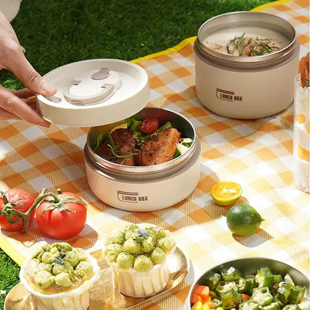 Lunchbox izolowany szczelny z uchwytem