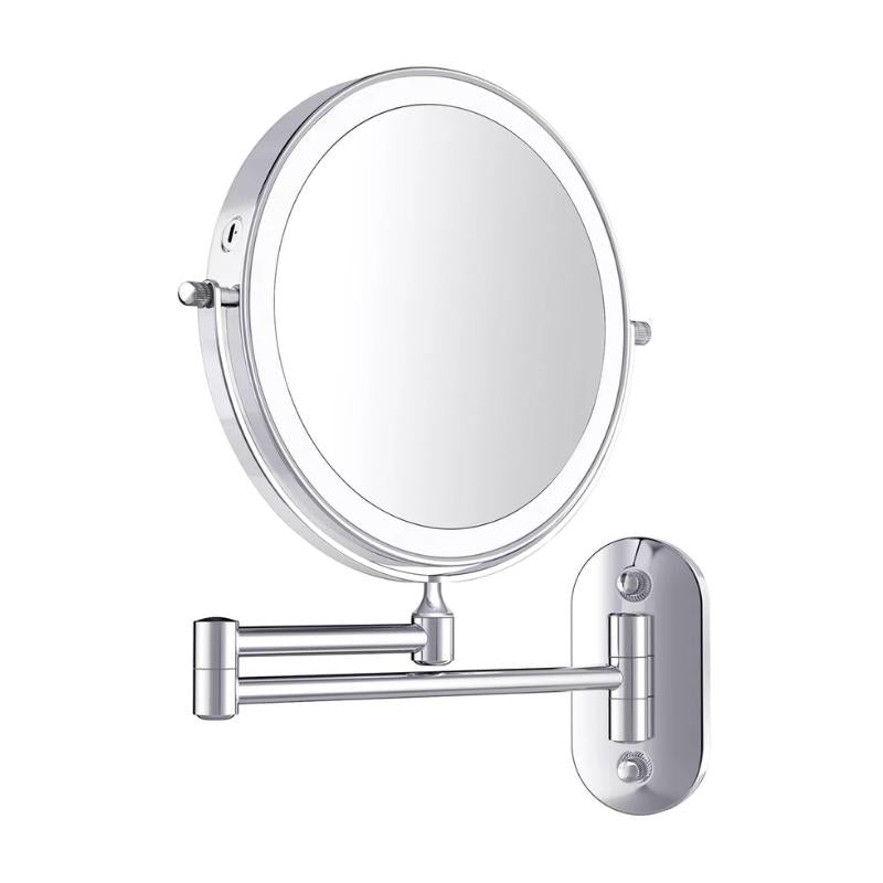Lusterko kosmetyczne LED z funkcją ładowania i 5-krotnym powiększeniem – lusterka łazienkowe