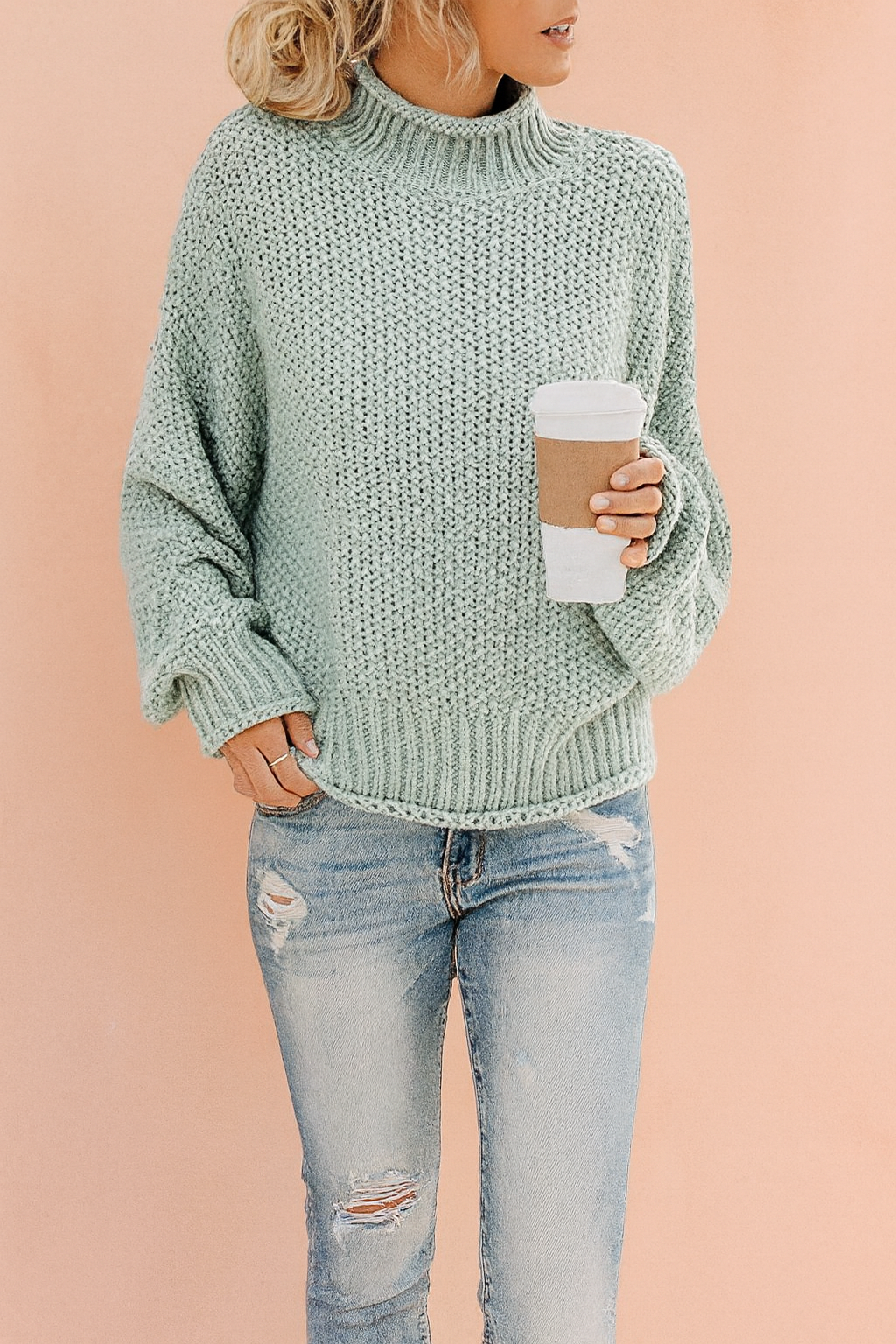 Magda | Sweter oversize z golfem
