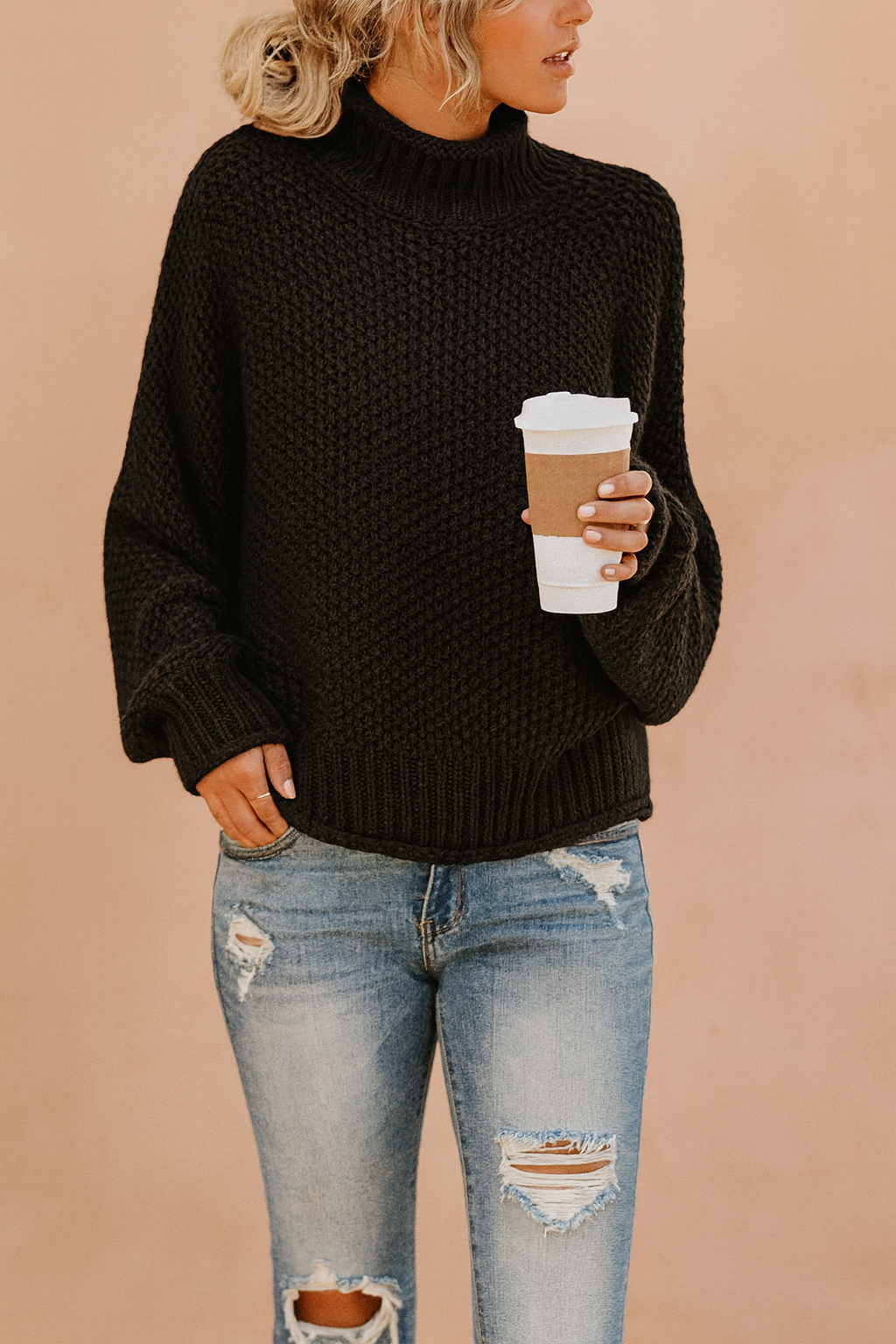 Magda | Sweter oversize z golfem