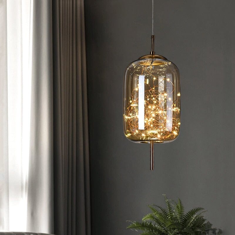 Magiczna Lampa Wisząca ze Szklanym Kloszem Wróżki
