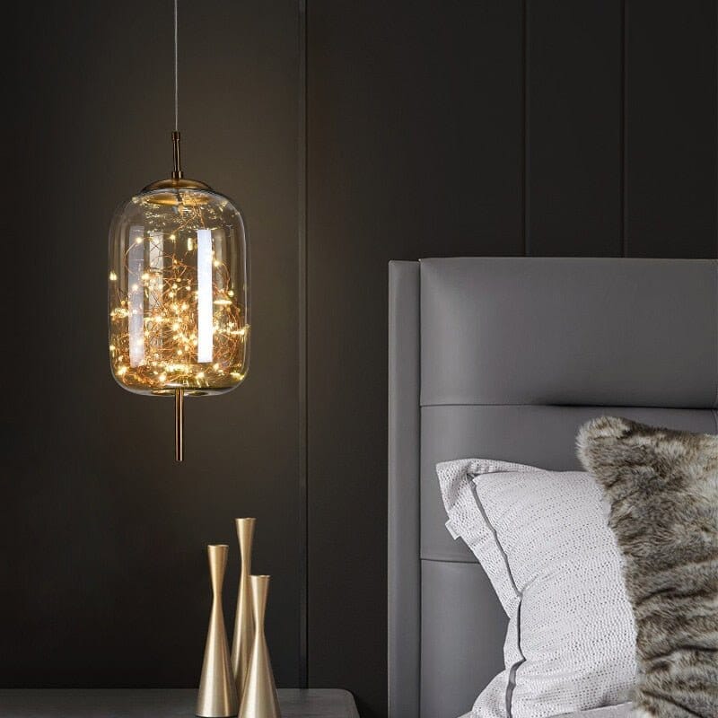 Magiczna Lampa Wisząca ze Szklanym Kloszem Wróżki