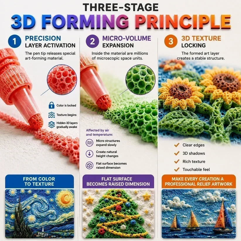 Magiczne pisaki 3D – rysuj i twórz wypukłe obrazki