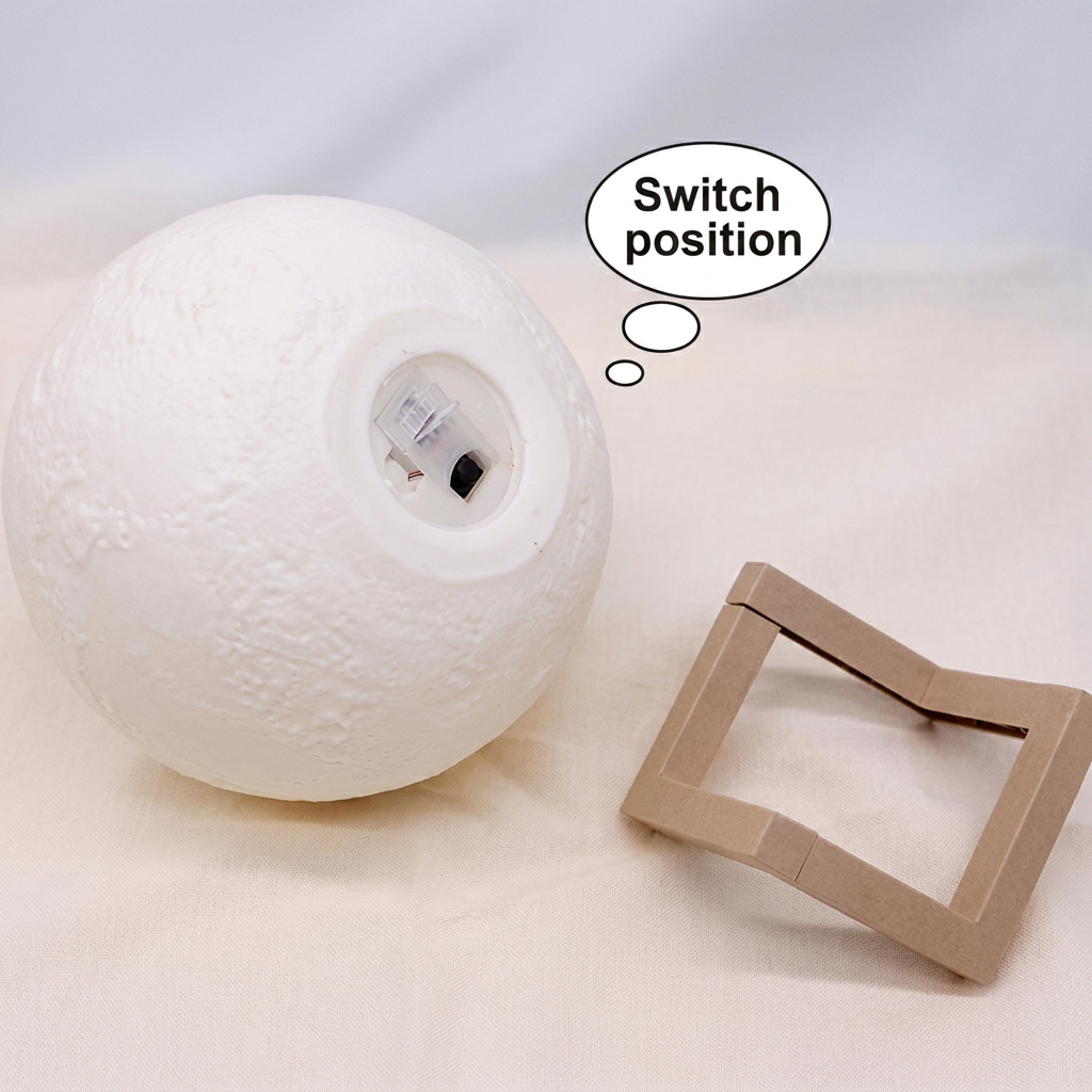 Lampka nocna LED w kształcie księżyca 8 cm na baterie do dekoracji domu