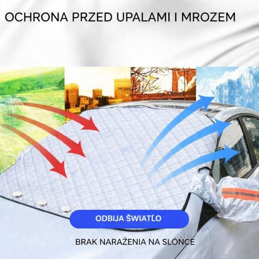 Magnetyczna osłona przeciwmrozowa na przednią szybę