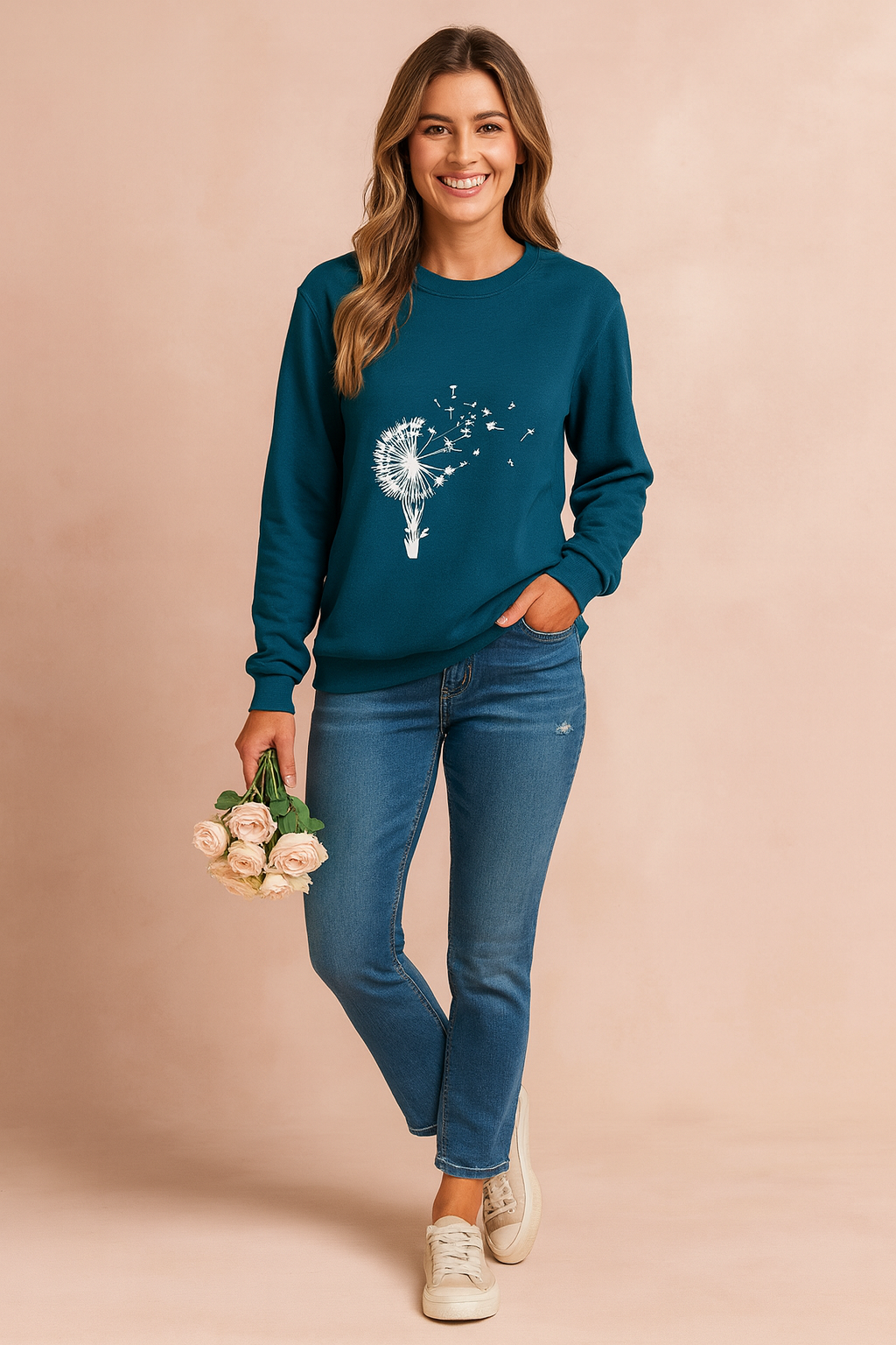 Maja | Sweter z Motywem Dmuchawca